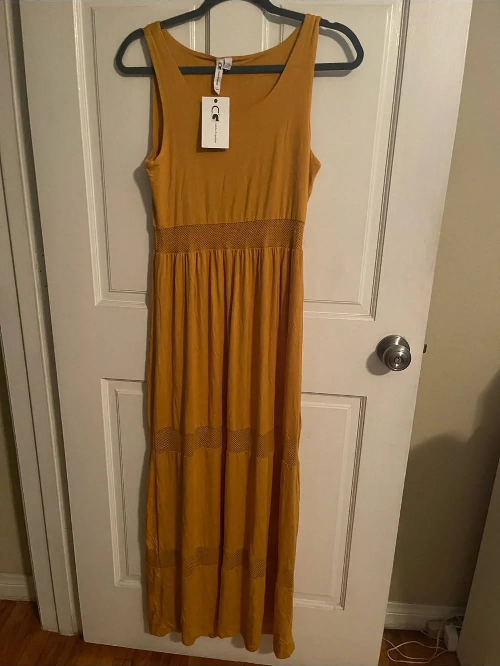 Cable & Gauge Mustard Sleeveless Maxi Dress
